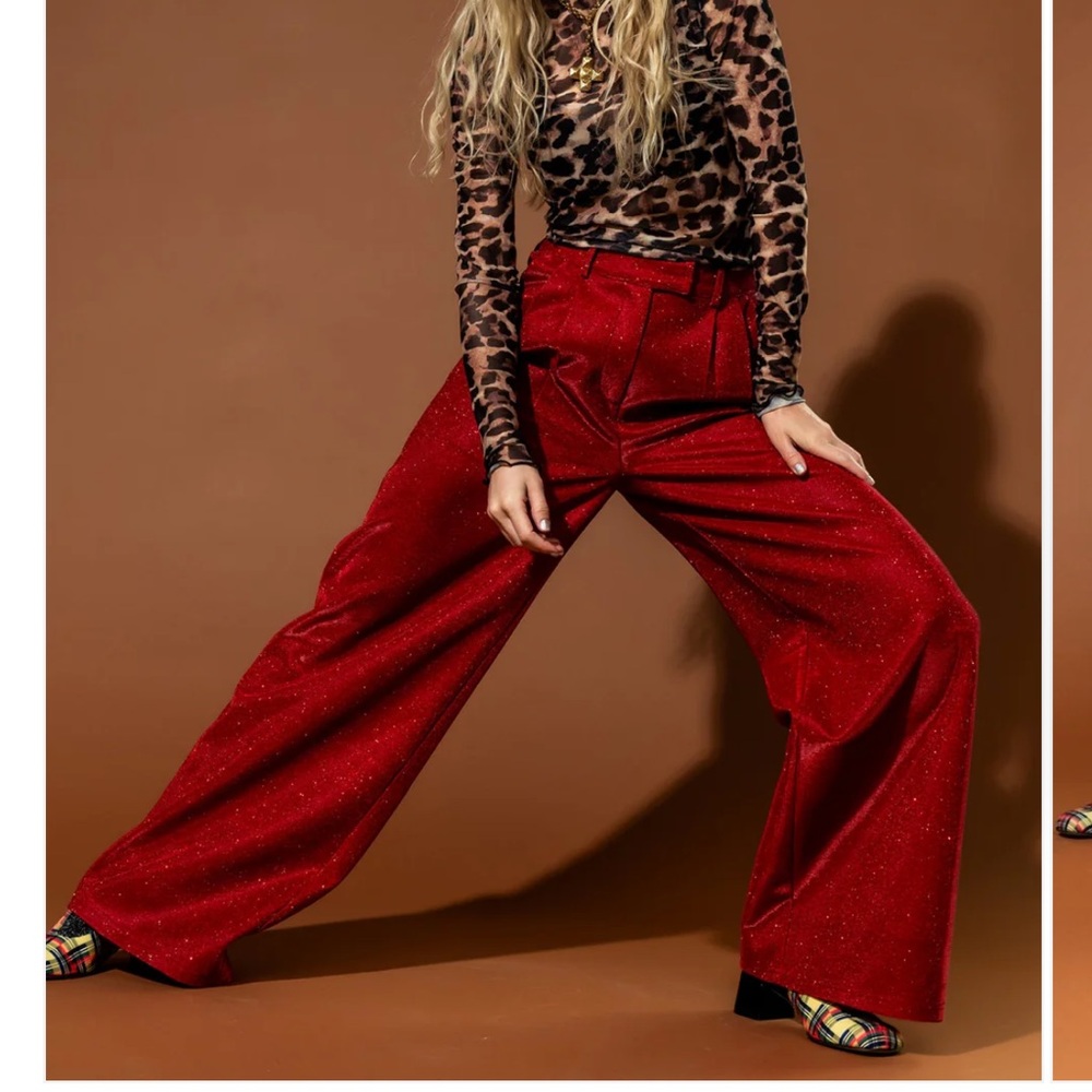 Dressed in Lala Sparkling Red Disco Pants